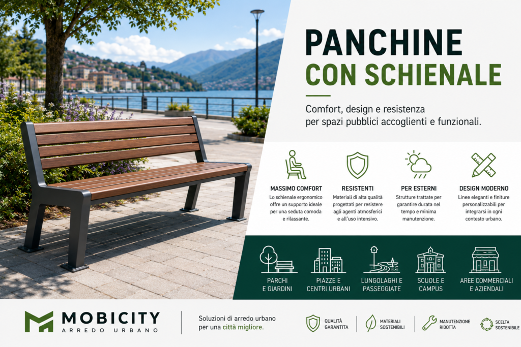 Panchine con schienale
