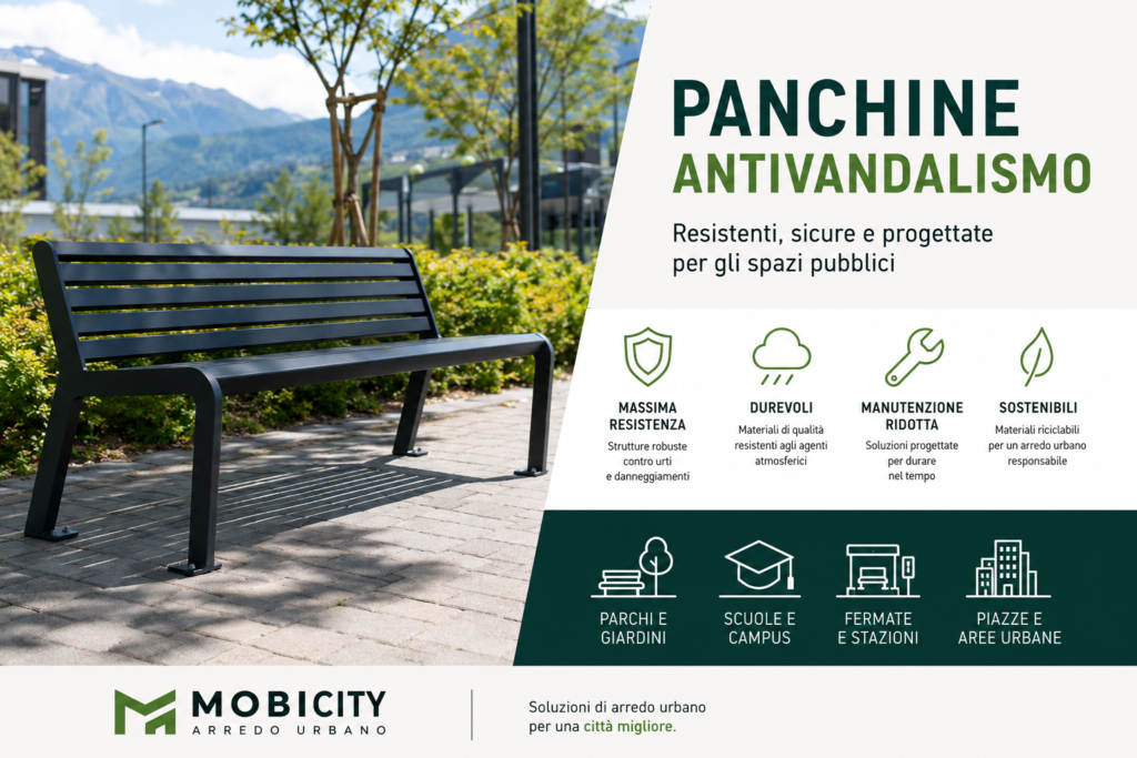 Panchine con braccioli