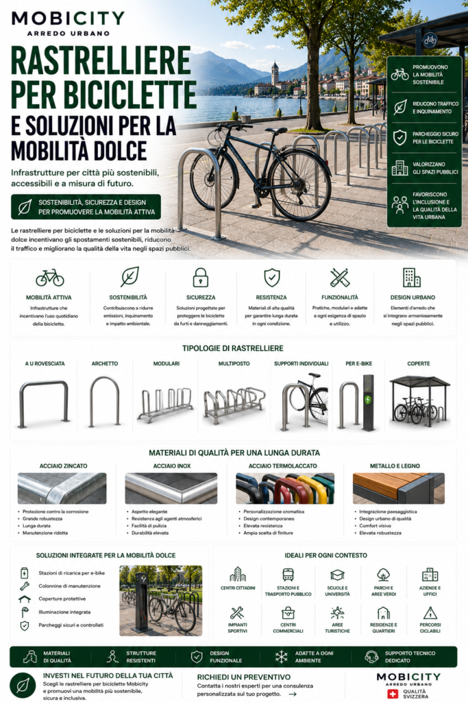 Rastrelliere biciclette e mobilità dolce