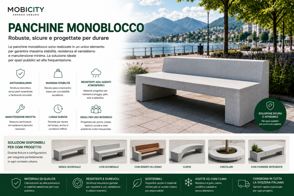 Panchine monoblocco